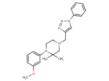1-(3-methoxyphenyl)-2,2-dimethyl-4-[(1-phenyl-1H-1,2,3-triazol-4-yl)methyl]piperazine