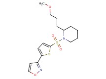 1-{[5-(3-isoxazolyl)-2-thienyl]sulfonyl}-2-(3-methoxypropyl)piperidine