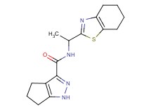 N-[1-(4,5,6,7-tetrahydro-1,3-benzothiazol-2-yl)ethyl]-1,4,5,6-tetrahydrocyclopenta[c]pyrazole-3-carboxamide