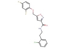 N-[2-(2-chlorophenyl)ethyl]-5-[(2,4-difluorophenoxy)methyl]-3-isoxazolecarboxamide