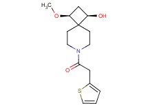 (1R*,3S*)-3-methoxy-7-(2-thienylacetyl)-7-azaspiro[3.5]nonan-1-ol