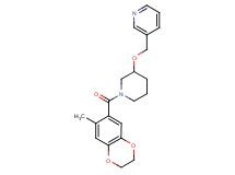 3-[({1-[(7-methyl-2,3-dihydro-1,4-benzodioxin-6-yl)carbonyl]-3-piperidinyl}oxy)methyl]pyridine