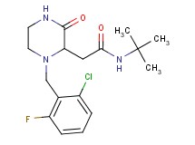 N-(tert-butyl)-2-[1-(2-chloro-6-fluorobenzyl)-3-oxo-2-piperazinyl]acetamide