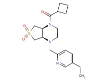 (4aR*,7aS*)-1-(cyclobutylcarbonyl)-4-[(5-ethyl-2-pyridinyl)methyl]octahydrothieno[3,4-b]pyrazine 6,6-dioxide