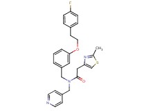 N-{3-[2-(4-fluorophenyl)ethoxy]benzyl}-2-(2-methyl-1,3-thiazol-4-yl)-N-(4-pyridinylmethyl)acetamide