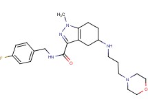 N-(4-fluorobenzyl)-1-methyl-5-{[3-(4-morpholinyl)propyl]amino}-4,5,6,7-tetrahydro-1H-indazole-3-carboxamide