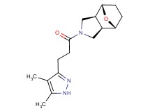 (1R*,2R*,6S*,7S*)-4-[3-(4,5-dimethyl-1H-pyrazol-3-yl)propanoyl]-10-oxa-4-azatricyclo[5.2.1.0~2,6~]decane