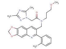 2-(3,5-dimethyl-1H-1,2,4-triazol-1-yl)-N-(3-methoxypropyl)-N-{[6-(2-methylphenyl)[1,3]dioxolo[4,5-g]quinolin-7-yl]methyl}acetamide