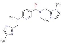 N-ethyl-N-[(1-methyl-1H-imidazol-2-yl)methyl]-6-{methyl[(4-methyl-1H-imidazol-2-yl)methyl]amino}nicotinamide