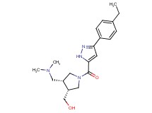 ((3R*,4R*)-4-[(dimethylamino)methyl]-1-{[3-(4-ethylphenyl)-1H-pyrazol-5-yl]carbonyl}pyrrolidin-3-yl)methanol