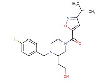 2-{1-(4-fluorobenzyl)-4-[(3-isopropyl-5-isoxazolyl)carbonyl]-2-piperazinyl}ethanol