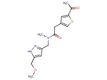 2-(5-acetyl-3-thienyl)-N-{[5-(methoxymethyl)-1H-pyrazol-3-yl]methyl}-N-methylacetamide