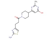 6-{1-[3-(2-amino-1,3-thiazol-4-yl)propanoyl]-4-piperidinyl}-2-methyl-4-pyrimidinol