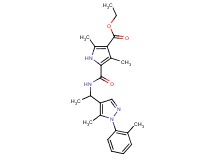 ethyl 2,4-dimethyl-5-[({1-[5-methyl-1-(2-methylphenyl)-1H-pyrazol-4-yl]ethyl}amino)carbonyl]-1H-pyrrole-3-carboxylate