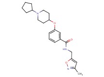 3-[(1-cyclopentyl-4-piperidinyl)oxy]-N-[(3-methyl-5-isoxazolyl)methyl]benzamide