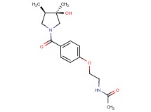 N-[2-(4-{[(3R*,4R*)-3-hydroxy-3,4-dimethyl-1-pyrrolidinyl]carbonyl}phenoxy)ethyl]acetamide