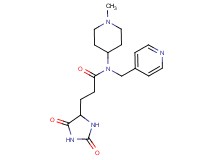 3-(2,5-dioxo-4-imidazolidinyl)-N-(1-methyl-4-piperidinyl)-N-(4-pyridinylmethyl)propanamide