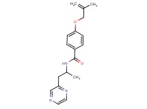 4-[(2-methylprop-2-en-1-yl)oxy]-N-(1-methyl-2-pyrazin-2-ylethyl)benzamide