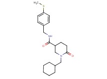 1-(cyclohexylmethyl)-N-[4-(methylthio)benzyl]-6-oxo-3-piperidinecarboxamide