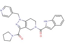 5-(1H-indol-2-ylcarbonyl)-1-(4-pyridinylmethyl)-3-(1-pyrrolidinylcarbonyl)-4,5,6,7-tetrahydro-1H-pyrazolo[4,3-c]pyridine