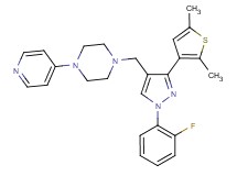 1-{[3-(2,5-dimethyl-3-thienyl)-1-(2-fluorophenyl)-1H-pyrazol-4-yl]methyl}-4-(4-pyridinyl)piperazine