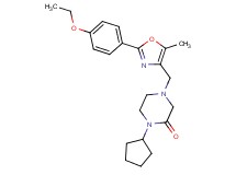 1-cyclopentyl-4-{[2-(4-ethoxyphenyl)-5-methyl-1,3-oxazol-4-yl]methyl}-2-piperazinone