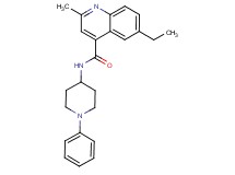 6-ethyl-2-methyl-N-(1-phenyl-4-piperidinyl)-4-quinolinecarboxamide
