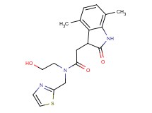 2-(4,7-dimethyl-2-oxo-2,3-dihydro-1H-indol-3-yl)-N-(2-hydroxyethyl)-N-(1,3-thiazol-2-ylmethyl)acetamide