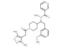 N-[1-{1-[(3,5-dimethyl-4-isoxazolyl)acetyl]-4-piperidinyl}-2-(3-methoxyphenyl)ethyl]-N-methylnicotinamide