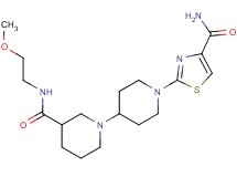 1'-[4-(aminocarbonyl)-1,3-thiazol-2-yl]-N-(2-methoxyethyl)-1,4'-bipiperidine-3-carboxamide