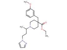 ethyl 4-(3-methoxybenzyl)-1-[1-methyl-3-(1H-pyrazol-1-yl)propyl]-4-piperidinecarboxylate