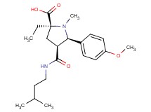 (2S*,4S*,5R*)-2-ethyl-5-(4-methoxyphenyl)-1-methyl-4-{[(3-methylbutyl)amino]carbonyl}pyrrolidine-2-carboxylic acid