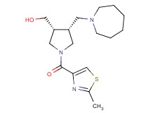 {(3R*,4R*)-4-(1-azepanylmethyl)-1-[(2-methyl-1,3-thiazol-4-yl)carbonyl]-3-pyrrolidinyl}methanol