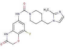 N-(8-fluoro-3-oxo-3,4-dihydro-2H-1,4-benzoxazin-6-yl)-4-[(2-methyl-1H-imidazol-1-yl)methyl]piperidine-1-carboxamide