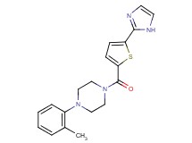 1-{[5-(1H-imidazol-2-yl)-2-thienyl]carbonyl}-4-(2-methylphenyl)piperazine bis(trifluoroacetate)