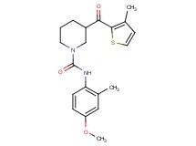 N-(4-methoxy-2-methylphenyl)-3-[(3-methyl-2-thienyl)carbonyl]-1-piperidinecarboxamide