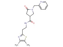 N-[2-(4,5-dimethyl-1,3-thiazol-2-yl)ethyl]-5-oxo-1-(2-pyridinylmethyl)-3-pyrrolidinecarboxamide