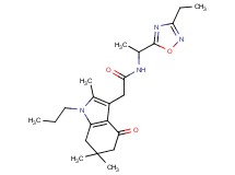 N-[1-(3-ethyl-1,2,4-oxadiazol-5-yl)ethyl]-2-(2,6,6-trimethyl-4-oxo-1-propyl-4,5,6,7-tetrahydro-1H-indol-3-yl)acetamide