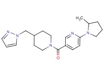 2-(2-methylpyrrolidin-1-yl)-5-{[4-(1H-pyrazol-1-ylmethyl)piperidin-1-yl]carbonyl}pyridine