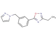 3-ethyl-5-[3-(1H-pyrazol-1-ylmethyl)phenyl]-1,2,4-oxadiazole