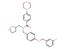 N-{4-[(3-fluorobenzyl)oxy]benzyl}-4-(4-morpholinyl)-N-(tetrahydro-2-furanylmethyl)benzamide