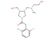2-[{[(3R*,4R*)-1-[(2-chloro-6-fluorophenyl)acetyl]-4-(hydroxymethyl)-3-pyrrolidinyl]methyl}(methyl)amino]ethanol