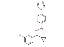 N-[cyclopropyl(6-methylpyridin-2-yl)methyl]-4-(1H-imidazol-1-yl)benzamide