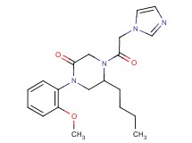 5-butyl-4-(1H-imidazol-1-ylacetyl)-1-(2-methoxyphenyl)-2-piperazinone