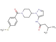 3-methyl-N-(1-{1-[4-(methylthio)benzoyl]-4-piperidinyl}-1H-pyrazol-5-yl)butanamide