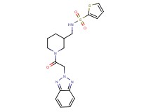 N-({1-[2-(2H-1,2,3-benzotriazol-2-yl)acetyl]-3-piperidinyl}methyl)-2-thiophenesulfonamide