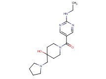 1-{[2-(ethylamino)-5-pyrimidinyl]carbonyl}-4-(1-pyrrolidinylmethyl)-4-piperidinol