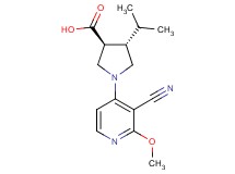 (3S*,4S*)-1-(3-cyano-2-methoxy-4-pyridinyl)-4-isopropyl-3-pyrrolidinecarboxylic acid