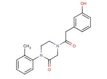 4-[(3-hydroxyphenyl)acetyl]-1-(2-methylphenyl)-2-piperazinone