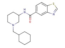 N-[1-(cyclohexylmethyl)-3-piperidinyl]-1,3-benzothiazole-5-carboxamide
